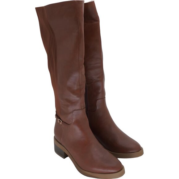 LifeStride Bristol High Shaft Boots Walnut Brown Faux Leather Women US 7.5M - Picture 4 of 6